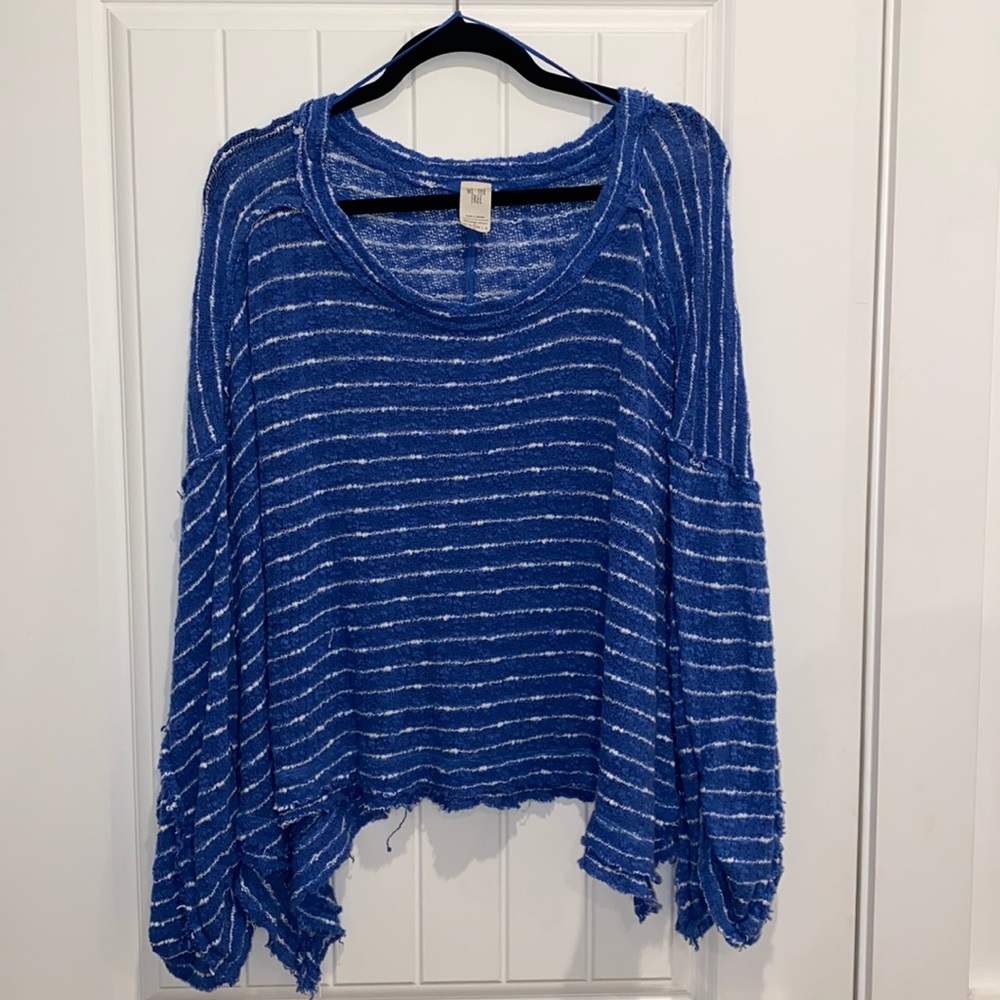 We The Free Blue and White Striped Sweater Small
